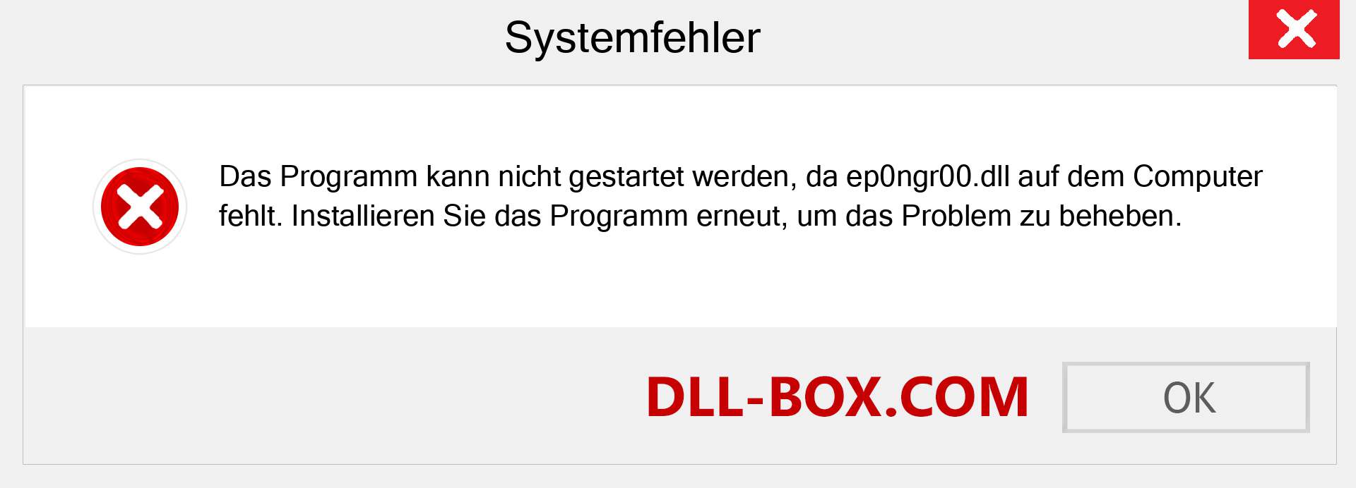 ep0ngr00.dll-Datei fehlt?. Download für Windows 7, 8, 10 - Fix ep0ngr00 dll Missing Error unter Windows, Fotos, Bildern